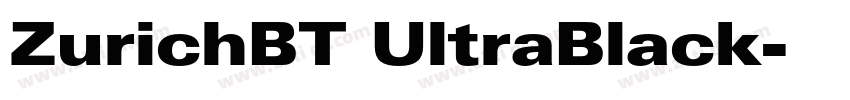 ZurichBT UltraBlack字体转换